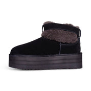 UGG Ultra Mini Belted Roller Black Boots - Women's