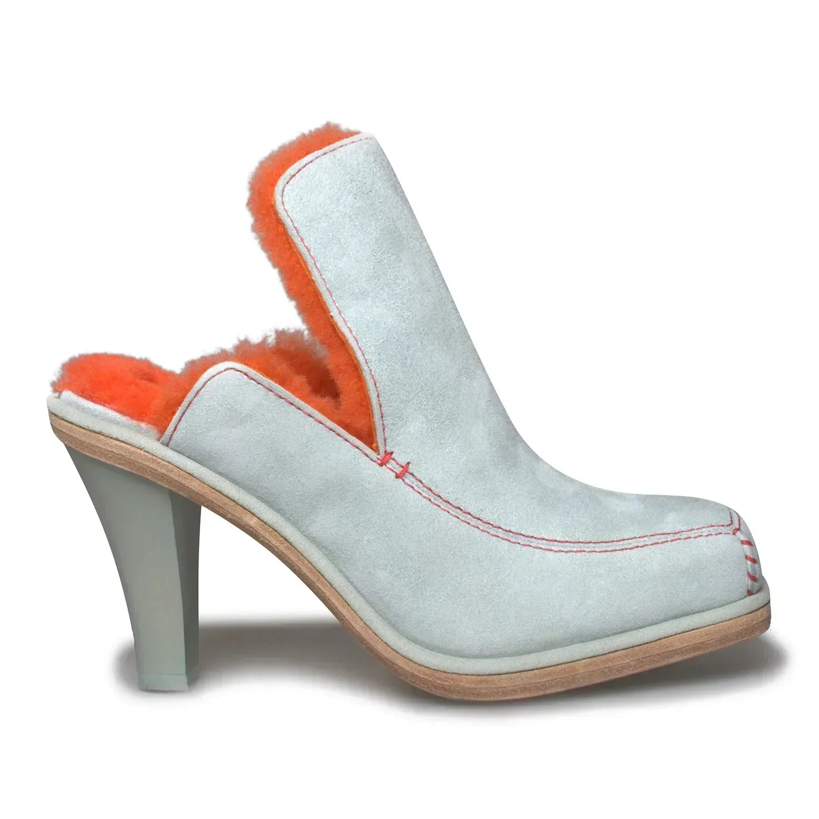 UGG Court Mule Eckhaus Latta Sky Grey / Mandarin Orange Heels - Women's