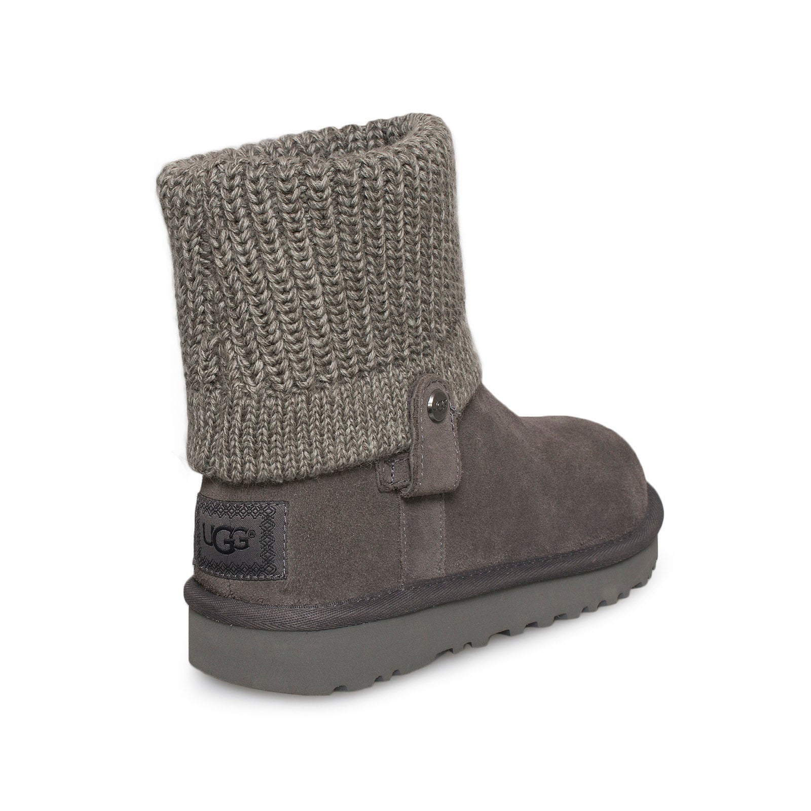 UGG Saela Rib Knit Grey Boots - Women's