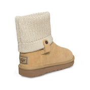 UGG Saela Rib Knit Cream Boots - Women's