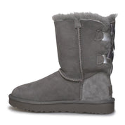 UGG Bailey Bow II Shimmer Charcoal Boots - Women's