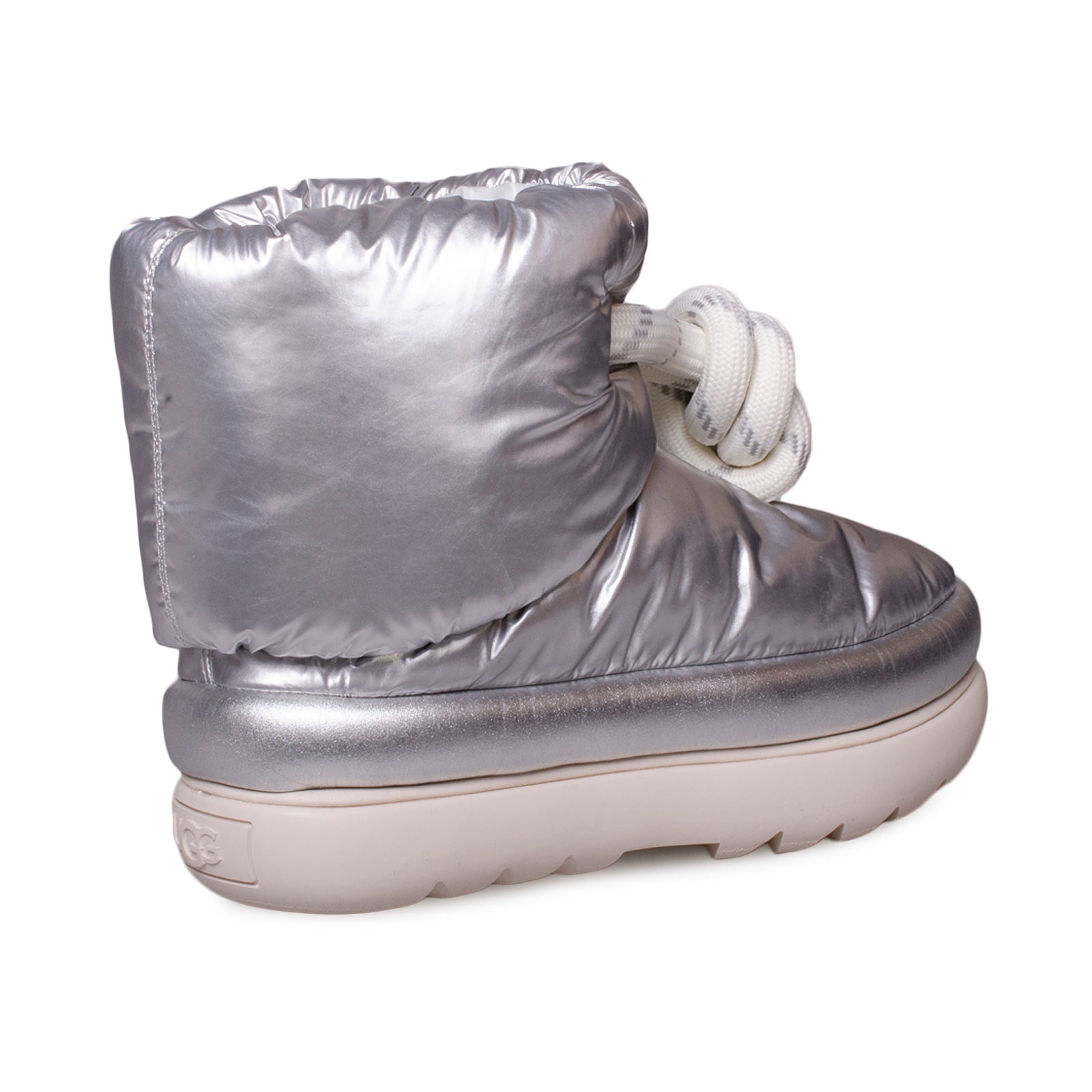 UGG Classic Maxi Short Metallic Silver Boots - Women's