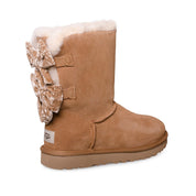 UGG Bailey Bow Crushed Velvet Chestnut Boots - Women's