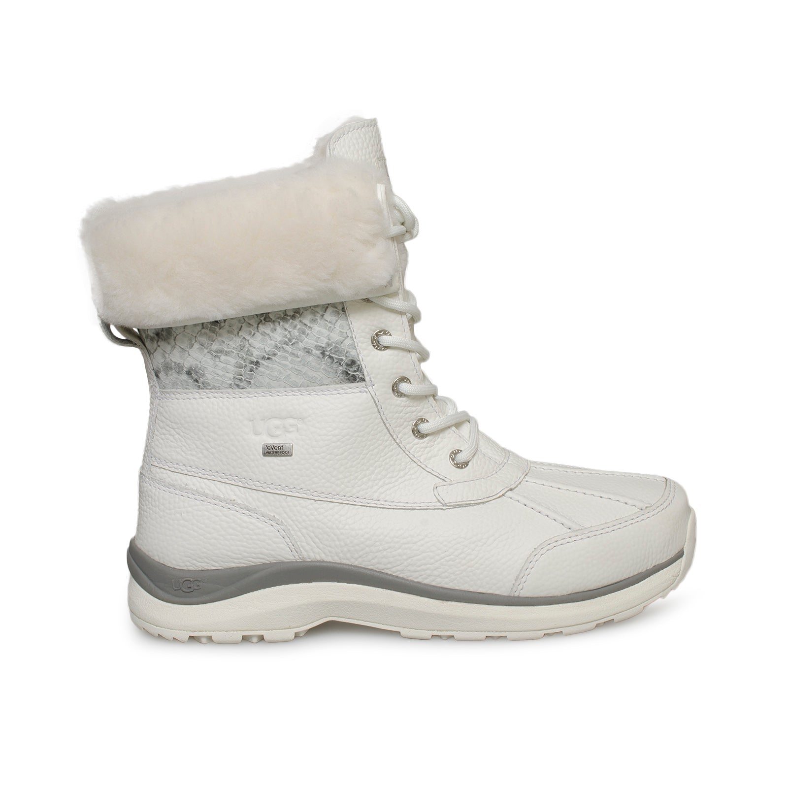 UGG Adirondack III Snake White Boots