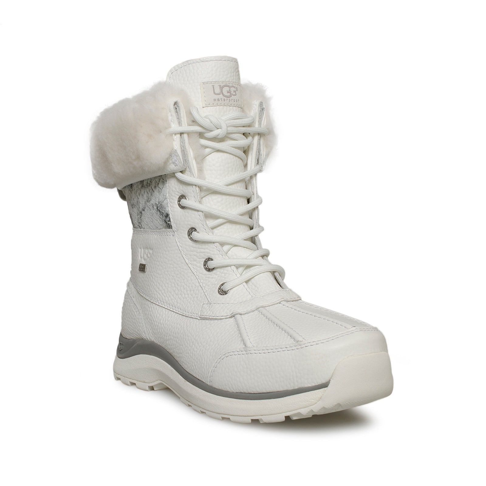 UGG Adirondack III Snake White Boots