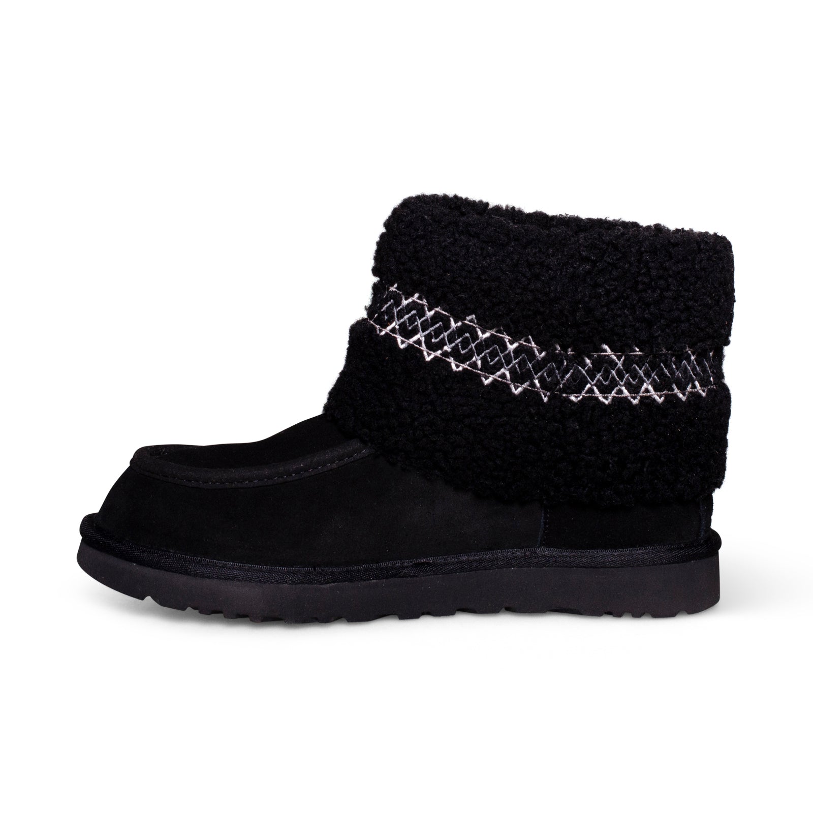 UGG Mini UGG Braid Black Boots - Women's