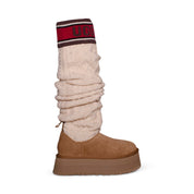 UGG Classic Sweater Letter Tall Chestnut Boots - Women's