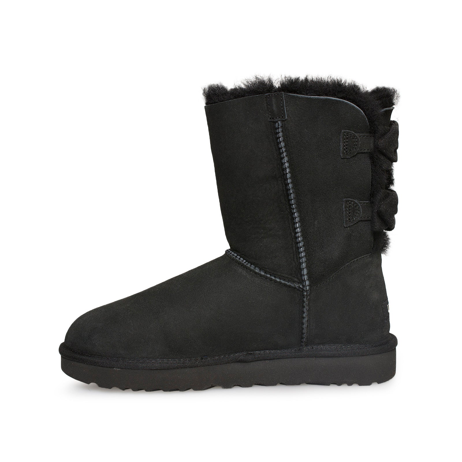 UGG Short Brigette Bow Black Boots