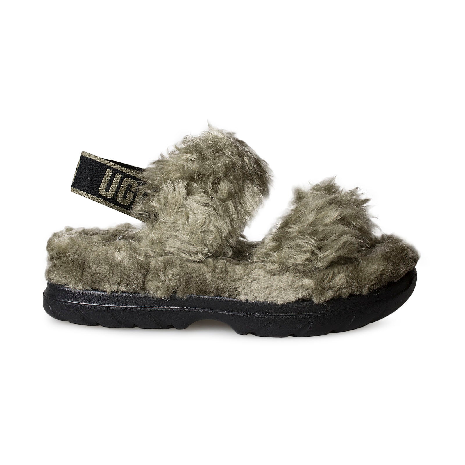 UGG Fluff Sugar Burnt Olive Sandal - Women's