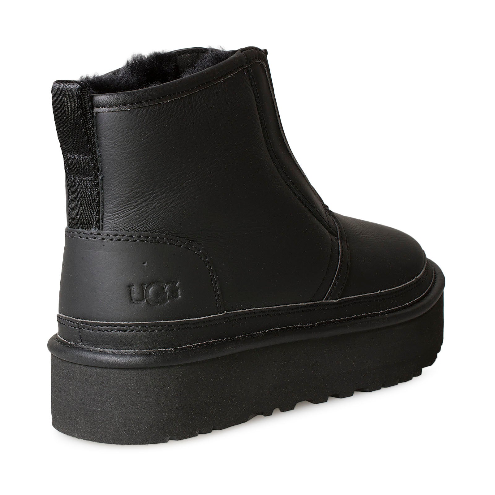 UGG Neumel Platform Zip Ultra Matte Black Boots - Women's