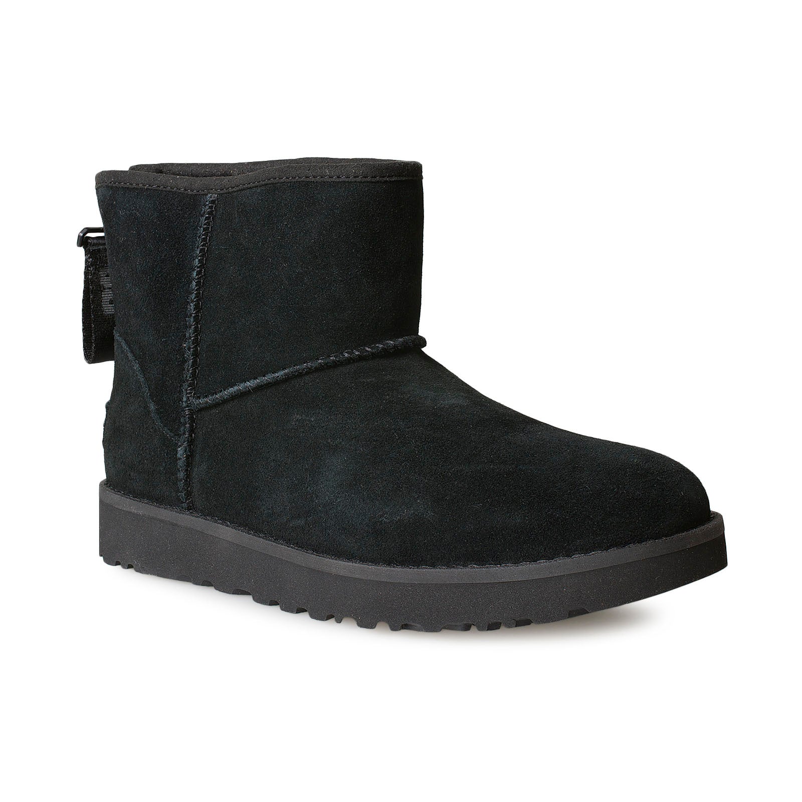 UGG Classic Mini Logo Zip Black Boots - Women's