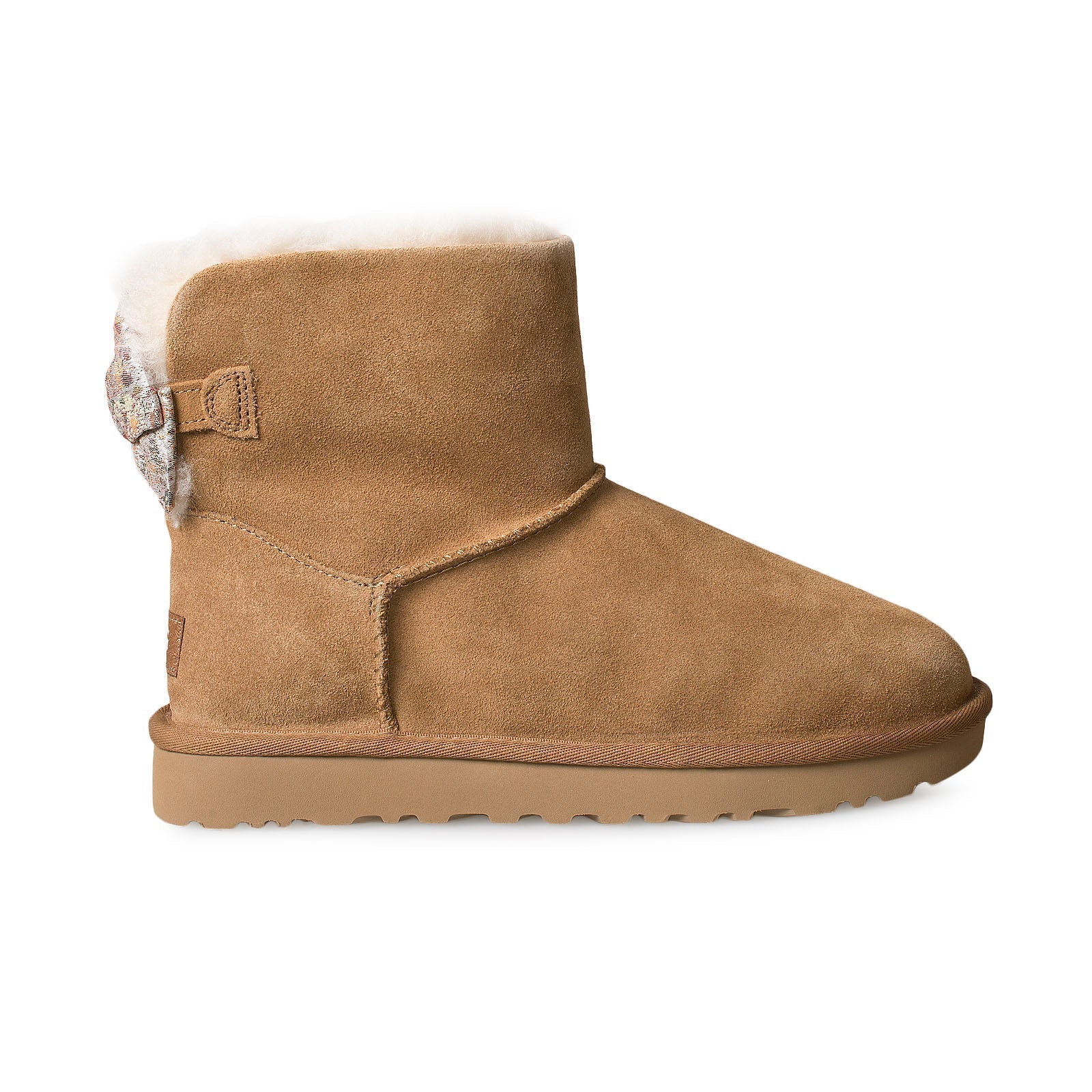 UGG MIni Bailey Bow Splatter Chestnut Boots - Women's