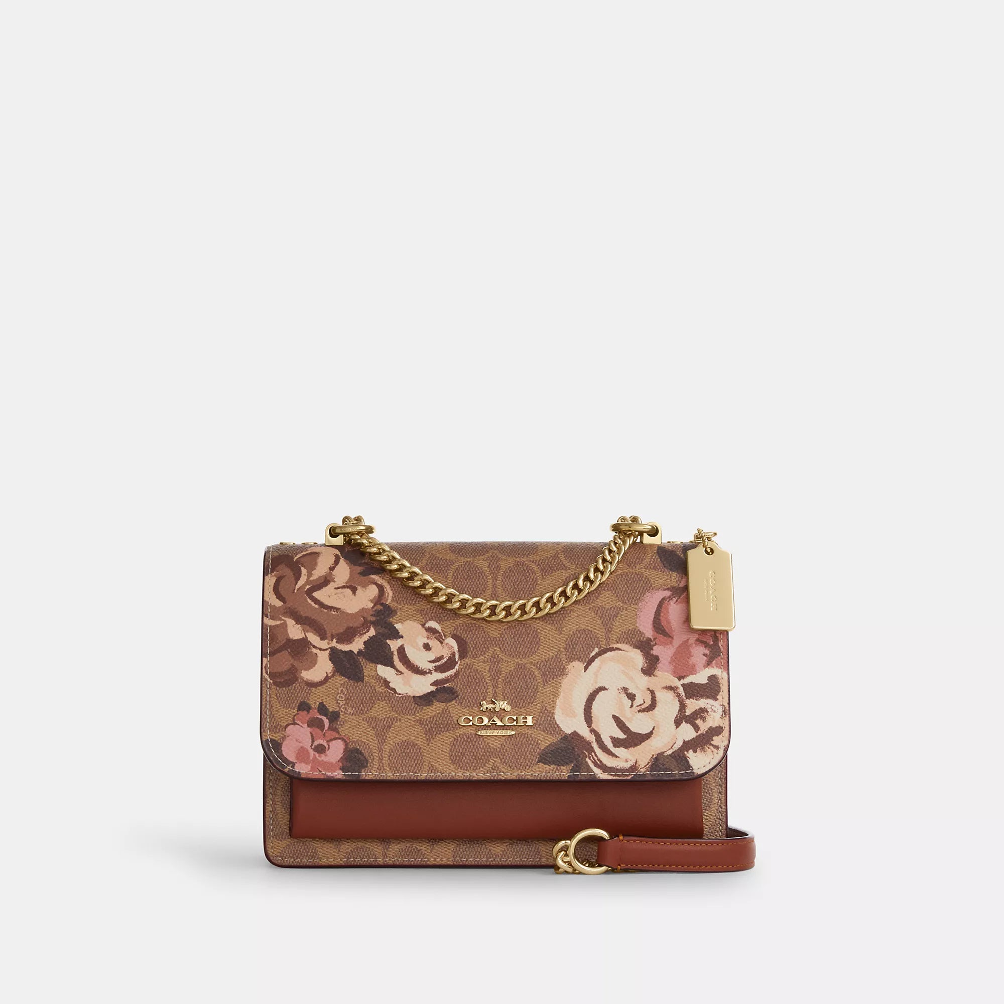 Coach Outlet Klare Crossbody Bag In Signature Canvas With Rose Print