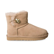 UGG Mini Bailey Button Gold Black / Gold Boots - Women's