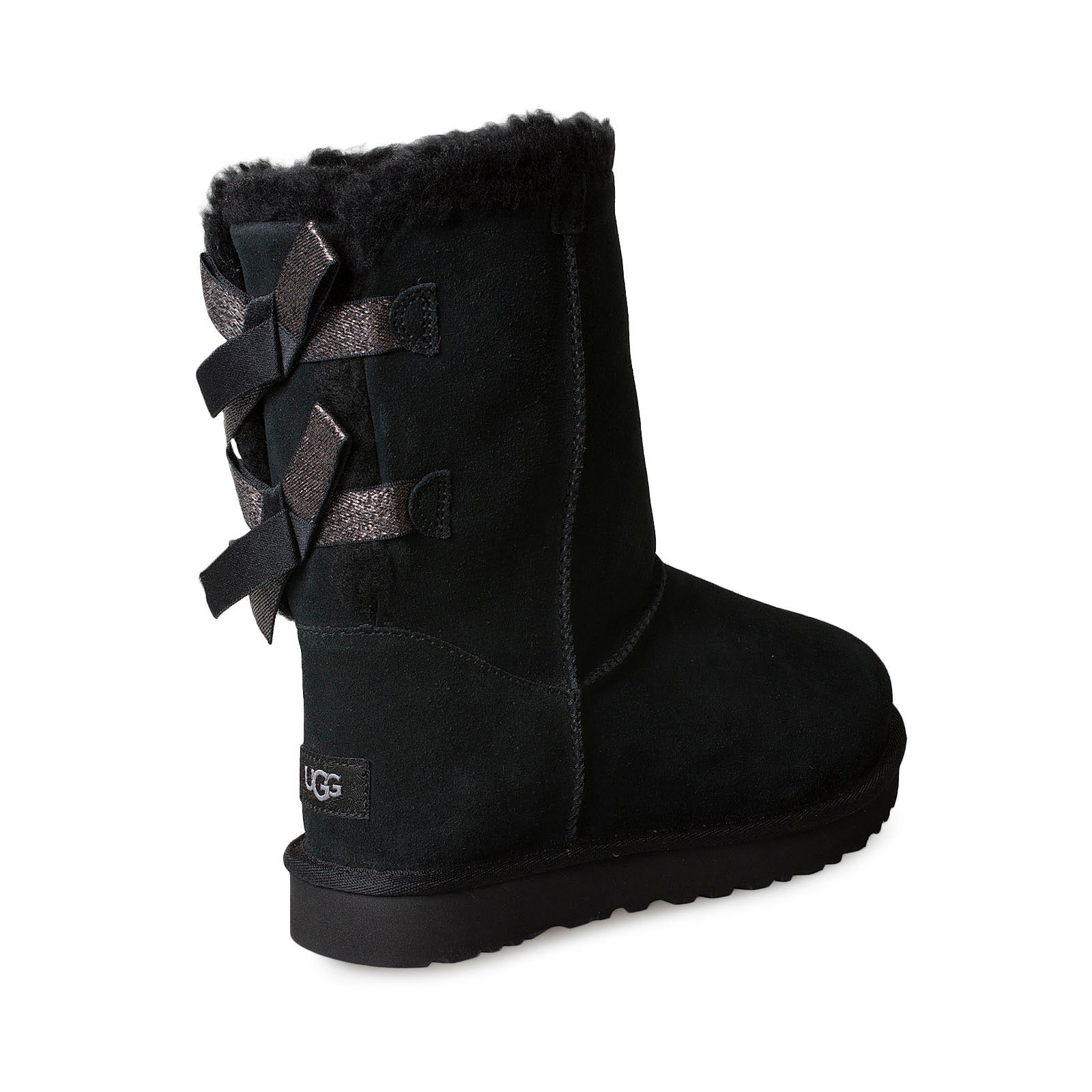 UGG Bailey Bow Sparkler Black Boots - Women's