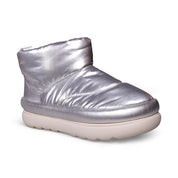 UGG Classic Maxi Mini Metallic Silver Boots - Women's