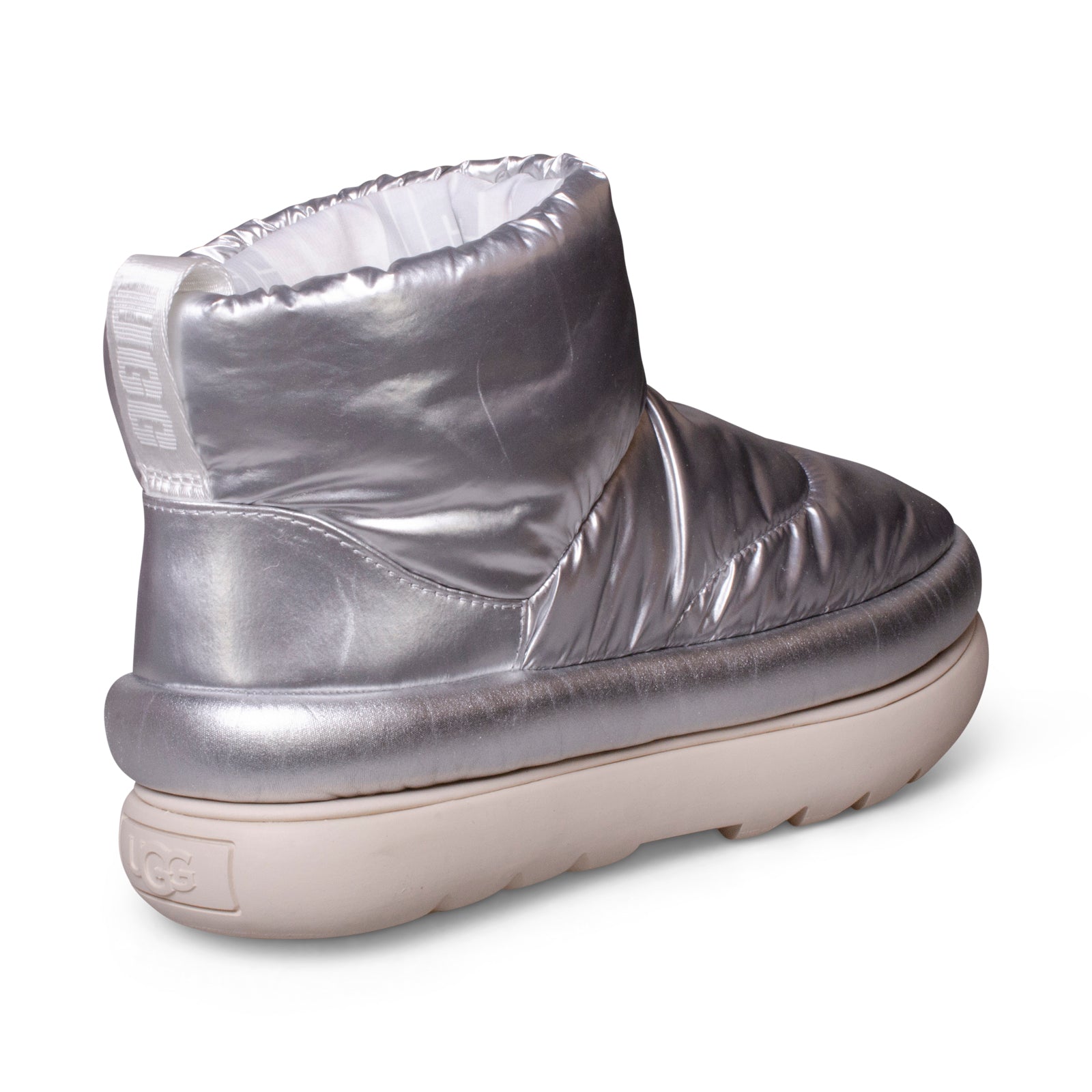 UGG Classic Maxi Mini Metallic Silver Boots - Women's