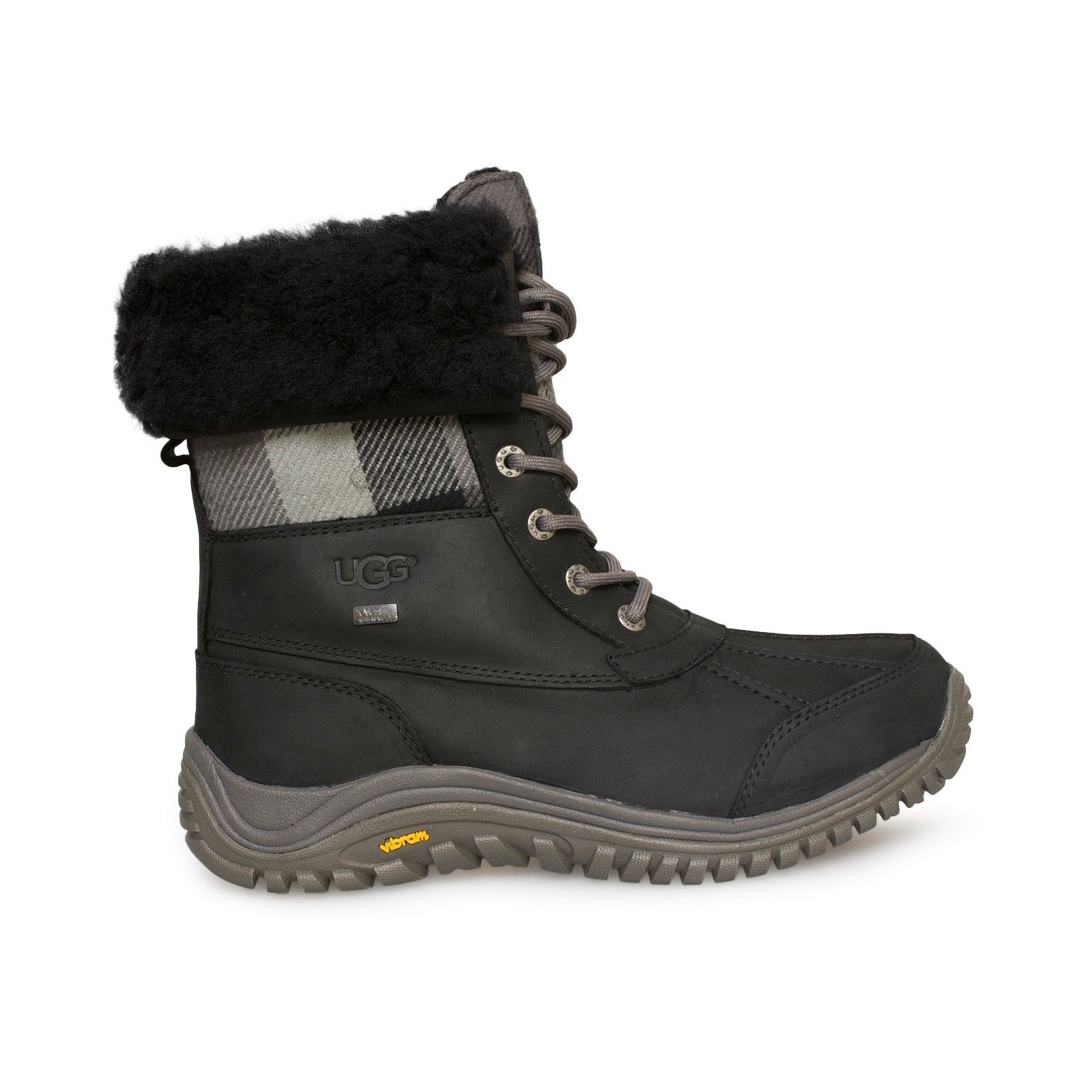 UGG Adirondack II Plaid Black Boots