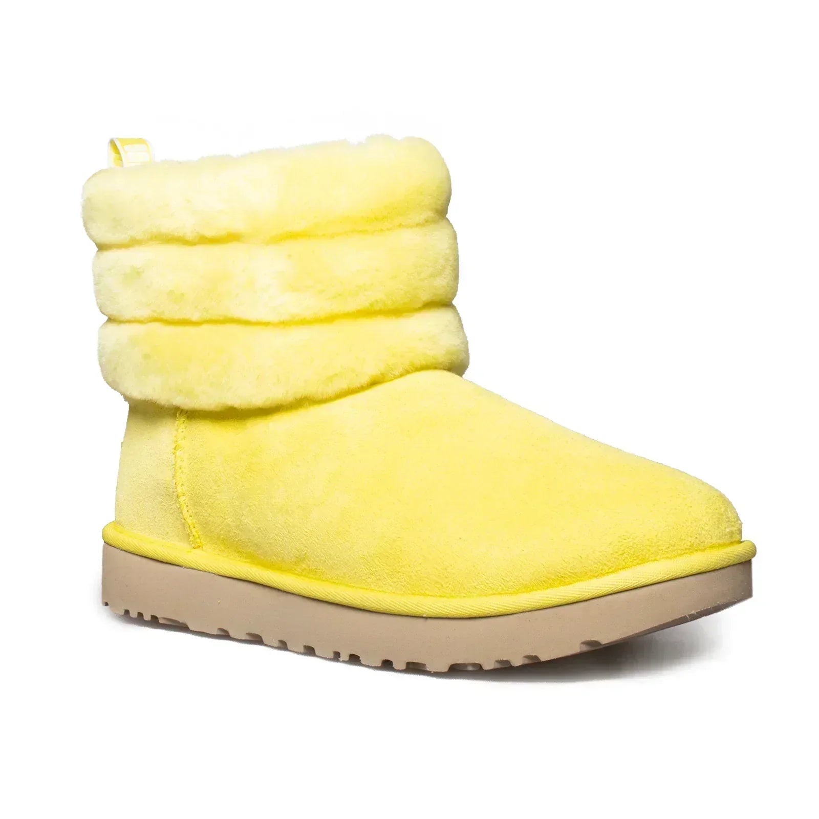 UGG Fluff Mini Quilted MRT Yellow Boots - Women's