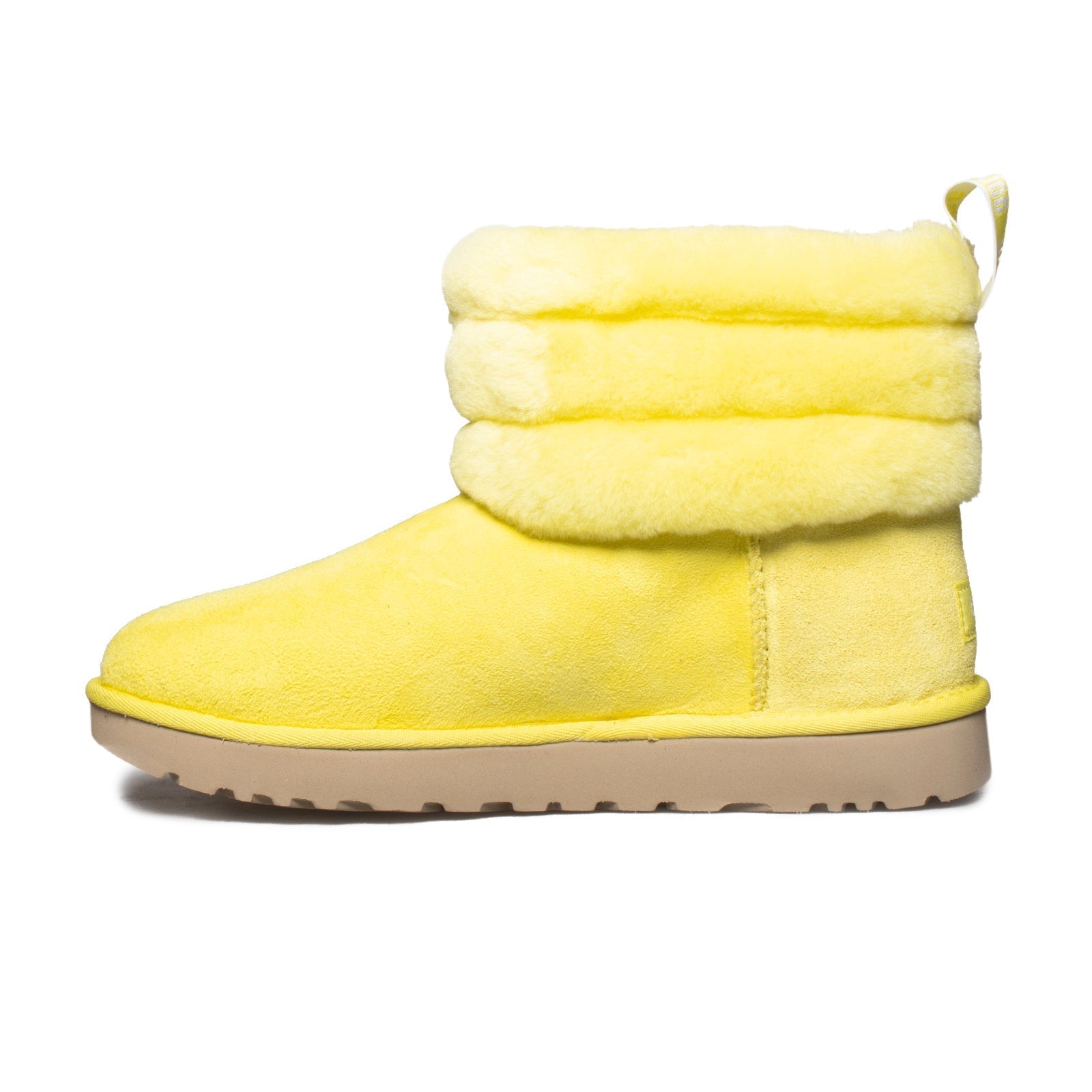 UGG Fluff Mini Quilted Margarita Yellow Boots - Women's