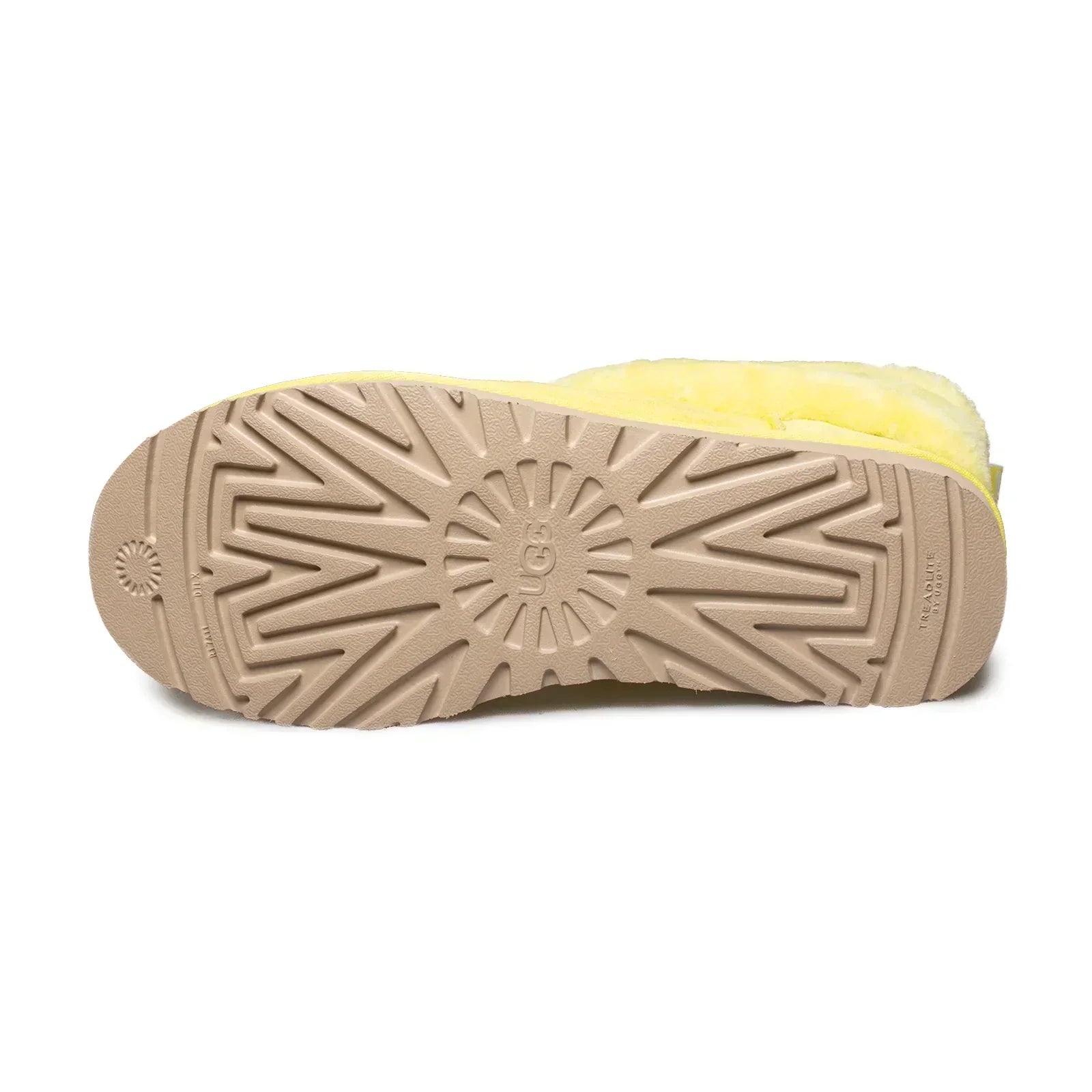 UGG Fluff Mini Quilted MRT Yellow Boots - Women's