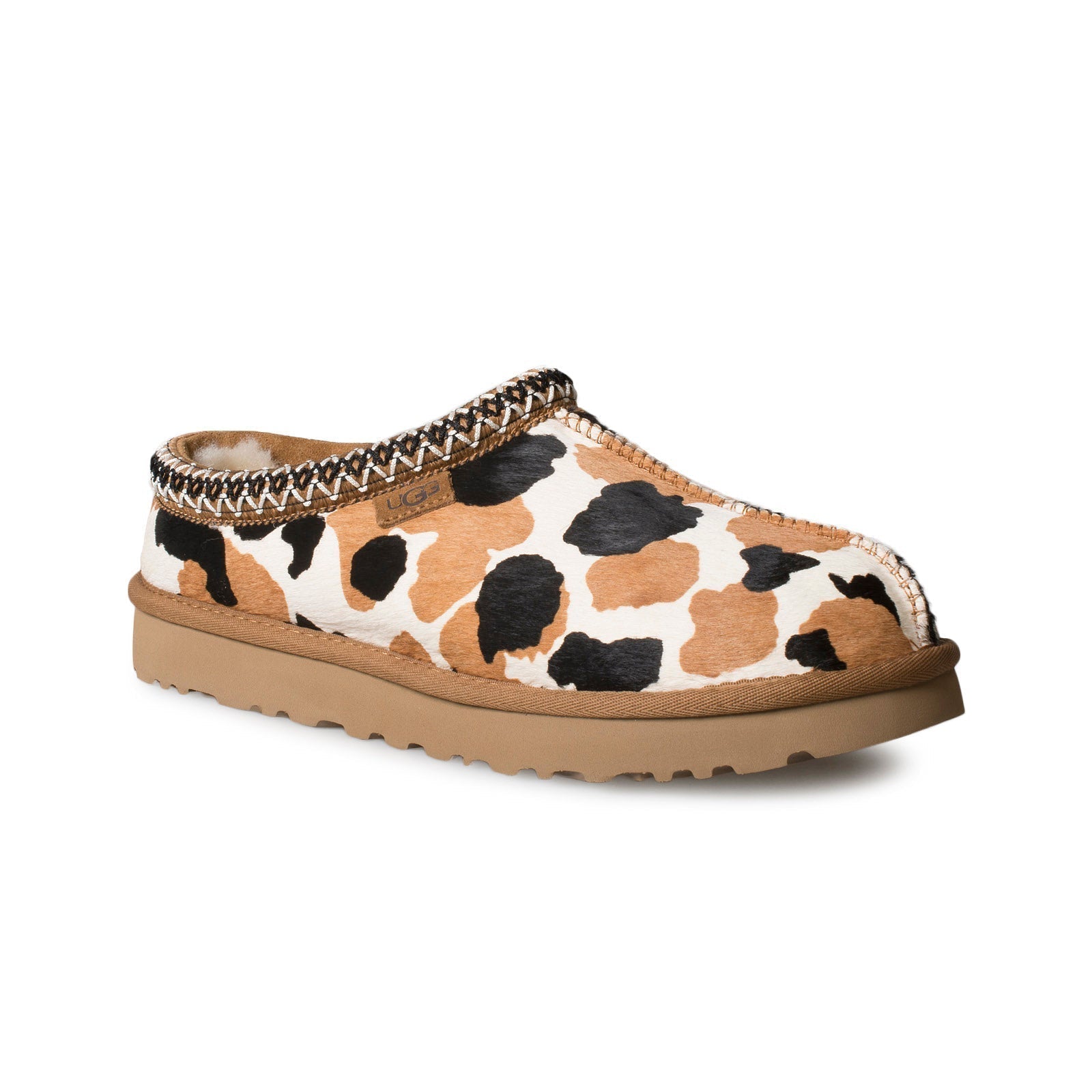 UGG Tasman Cow Print Chestnut Slippers - Women's