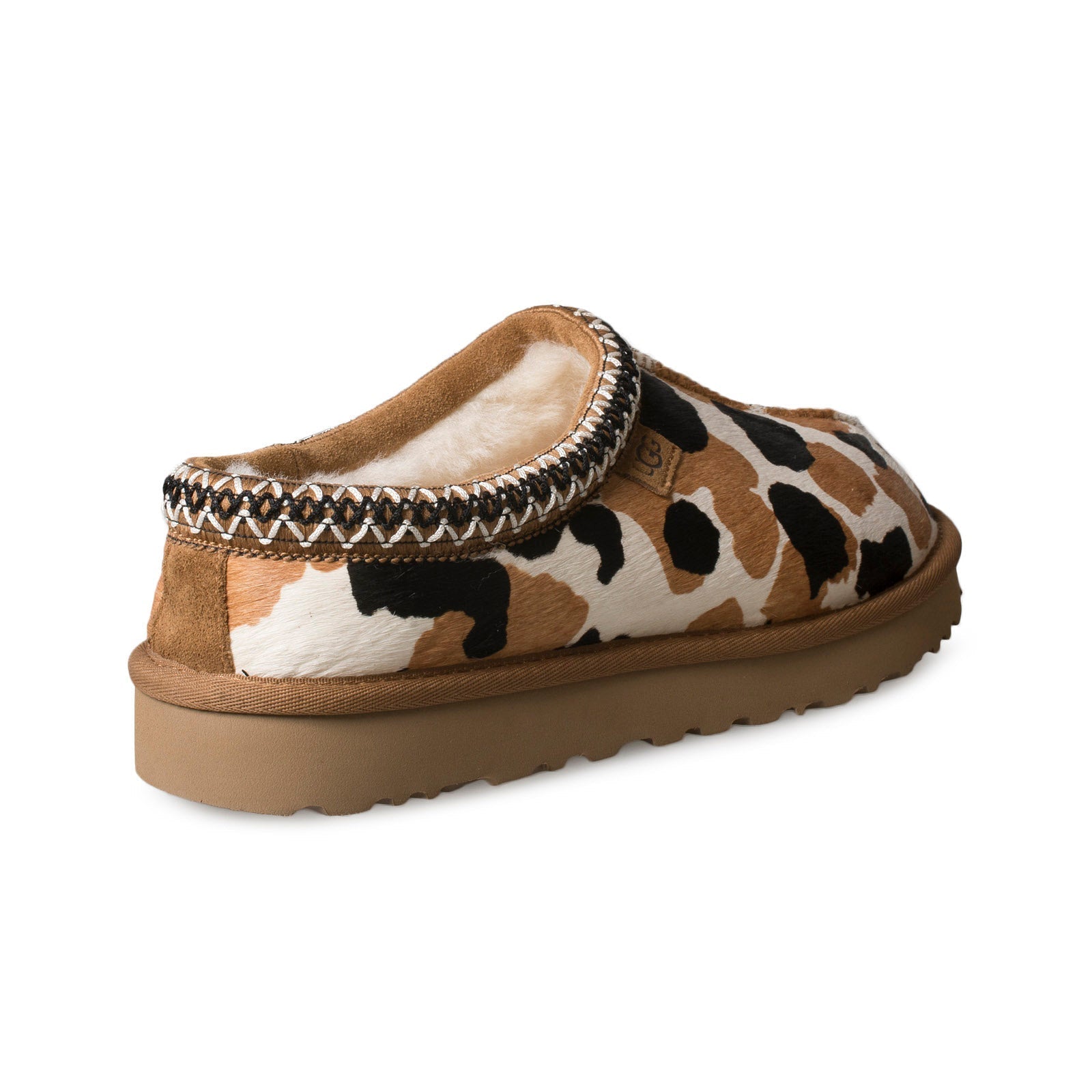 UGG Tasman Cow Print Chestnut Slippers - Women's