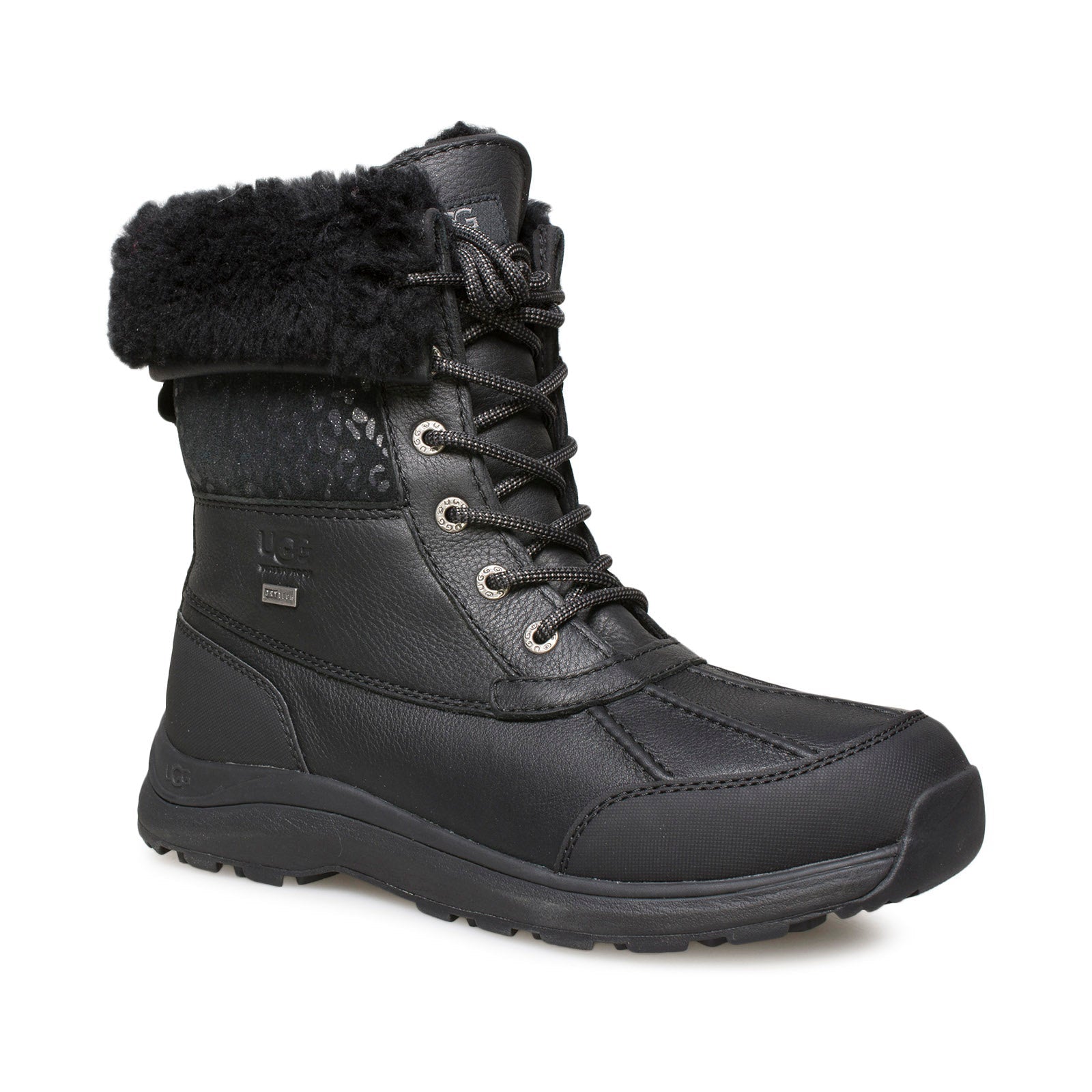 UGG Adirondack III Snow Leopard Black Boots - Women's