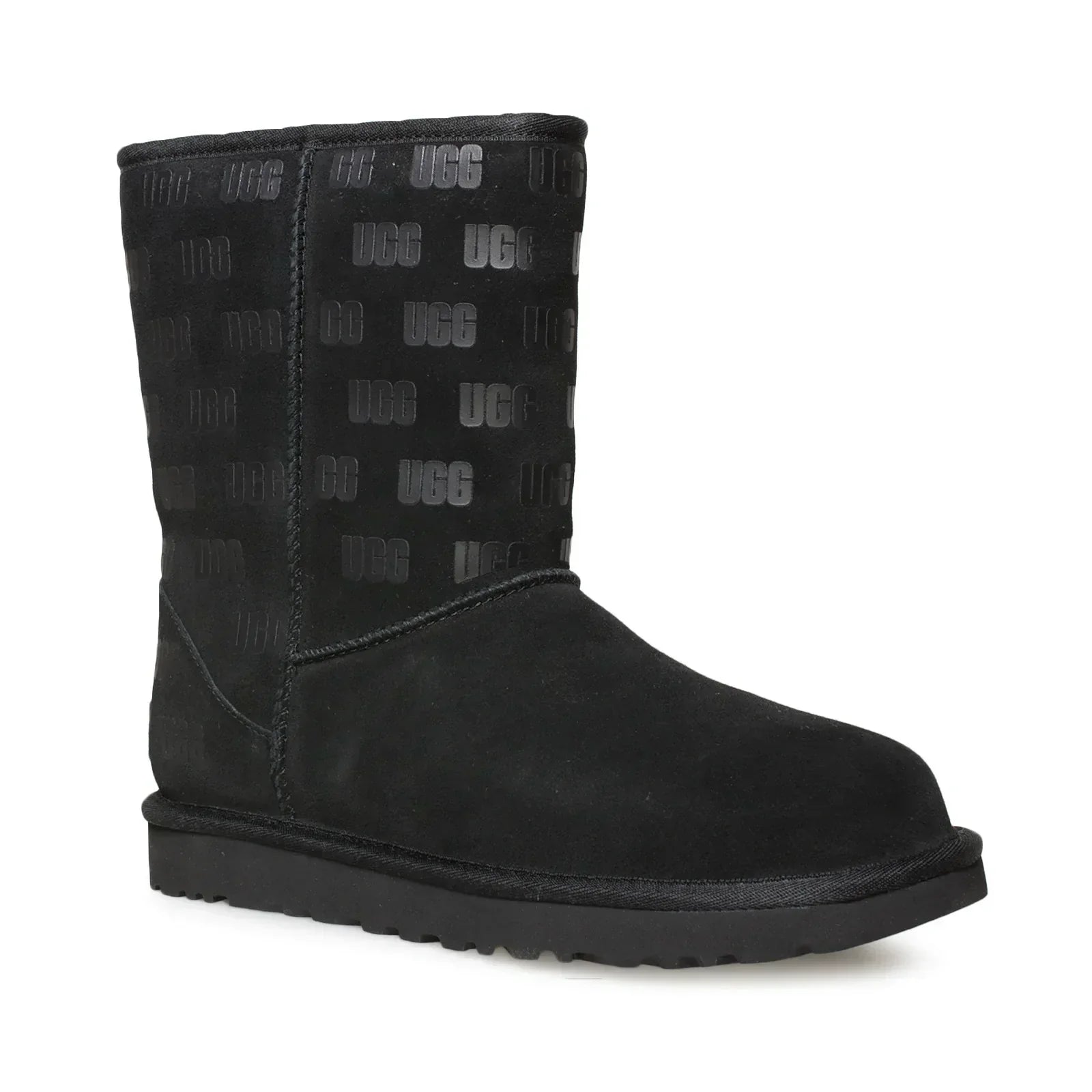 UGG Classic Short II UGG Print Black Boots - Women's