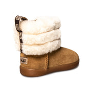 UGG Mini Quilted Fluff Chestnut Boot's - Toddler's