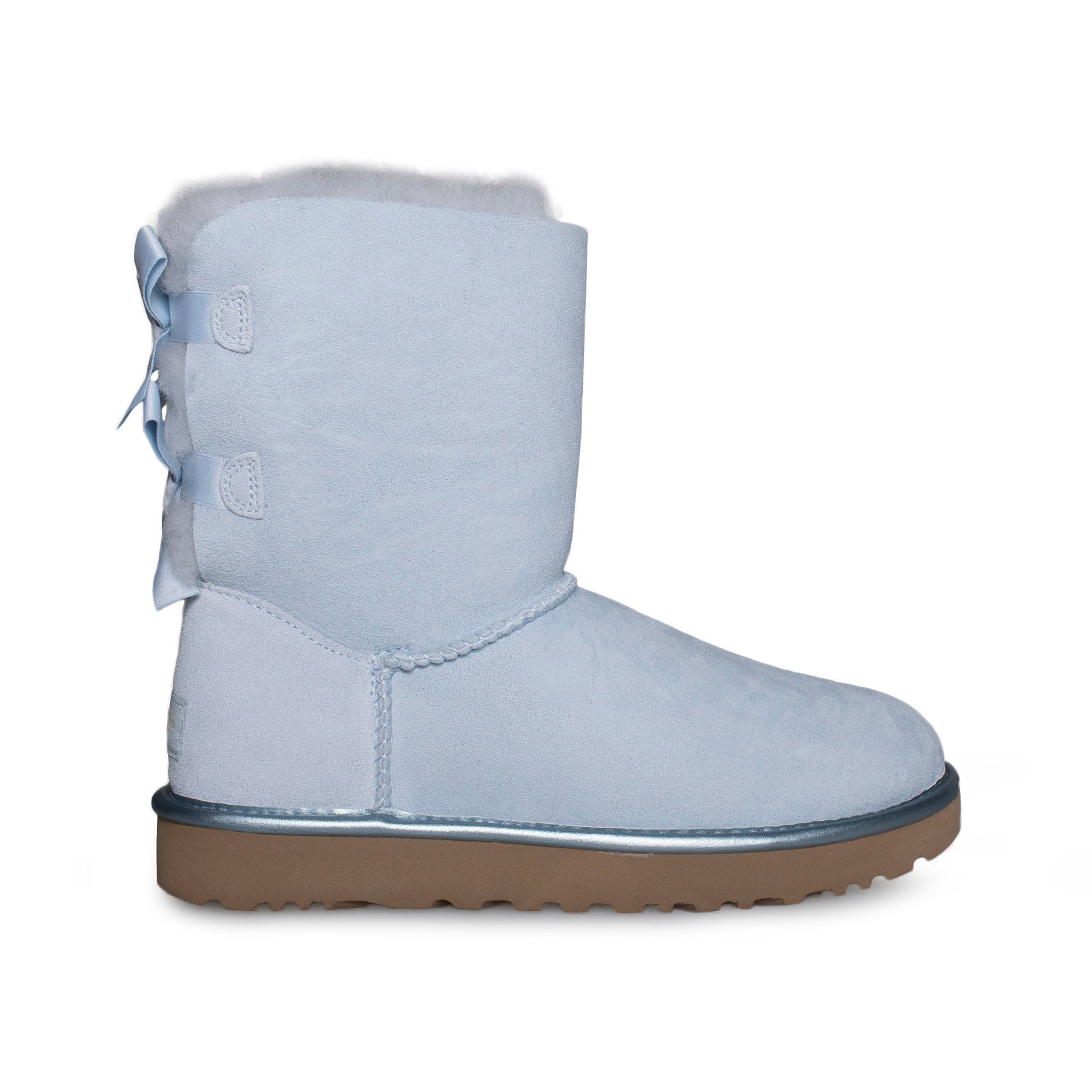 UGG Bailey Bow II Metallic Sky Blue Boots - Women's