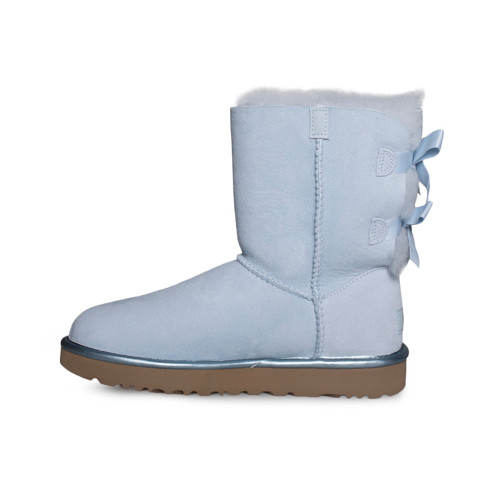 UGG Bailey Bow II Metallic Sky Blue Boots - Women's