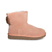 UGG Satin Bow Mini Suntan Boots - Women's