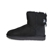 UGG Mini Bailey Bow II Shimmer Black Boots - Women's