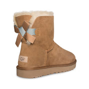 UGG Mini Bailey Bow II Shimmer Chestnut Boots - Women's