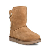 UGG Classic Short Sparkle Zip Chestnut Boots - Women's