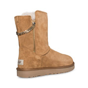 UGG Classic Short Sparkle Zip Chestnut Boots - Women's