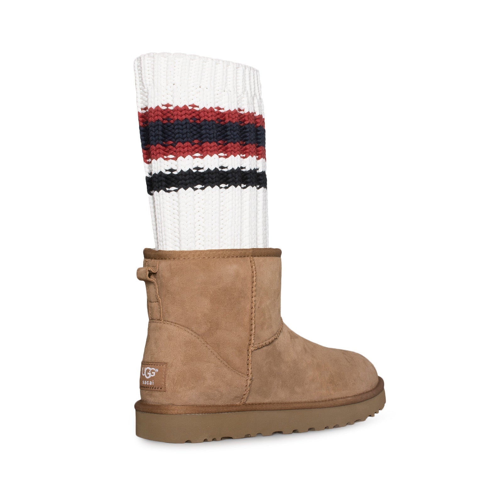 UGG Sacai Knit Classic Mini II Chestnut Boots - Women's