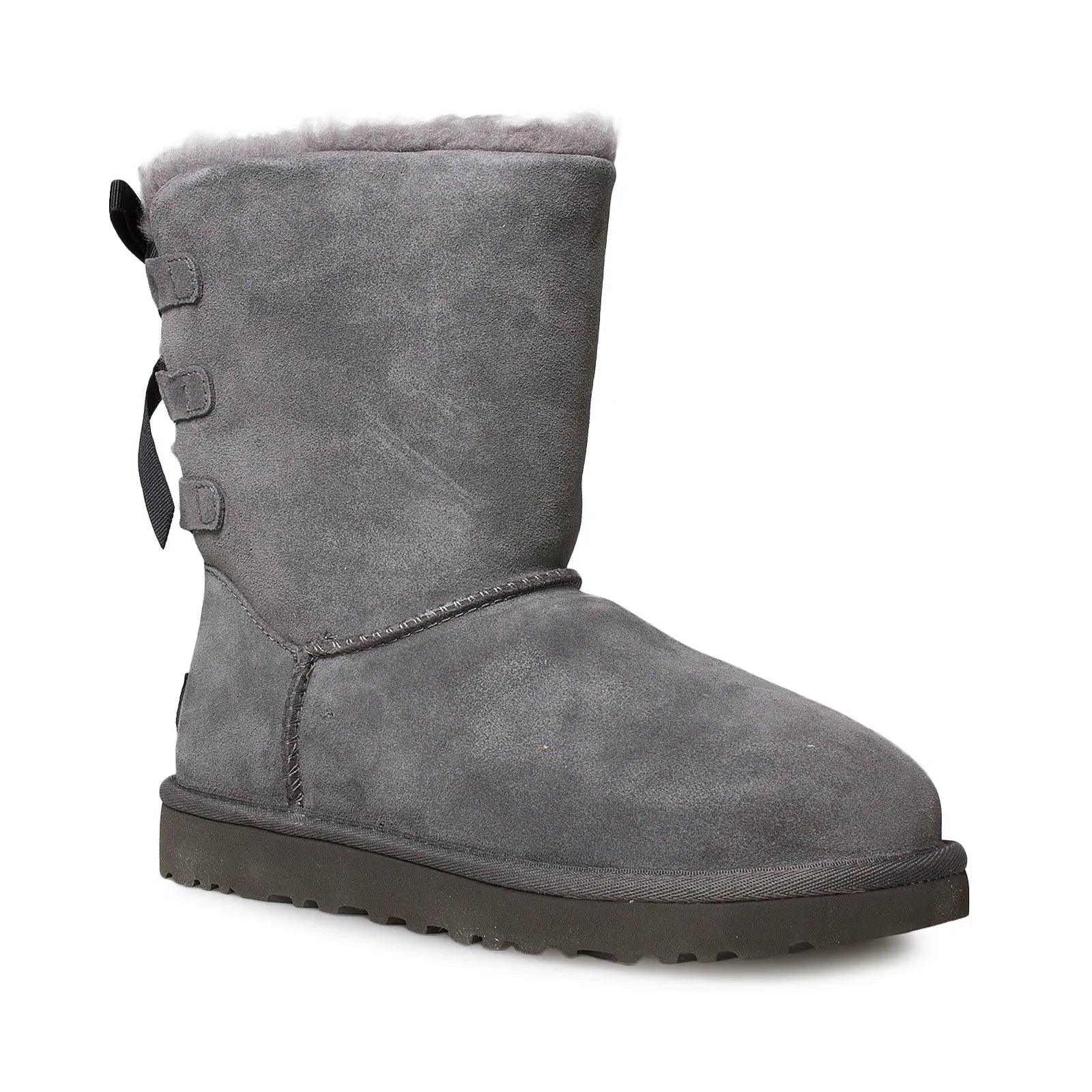 UGG Short Continuity Bow Charcoal Boots - Women's