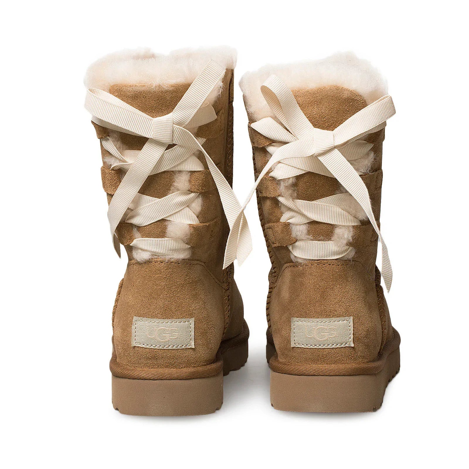 UGG Short Continuity Bow Chestnut Boots - Women's