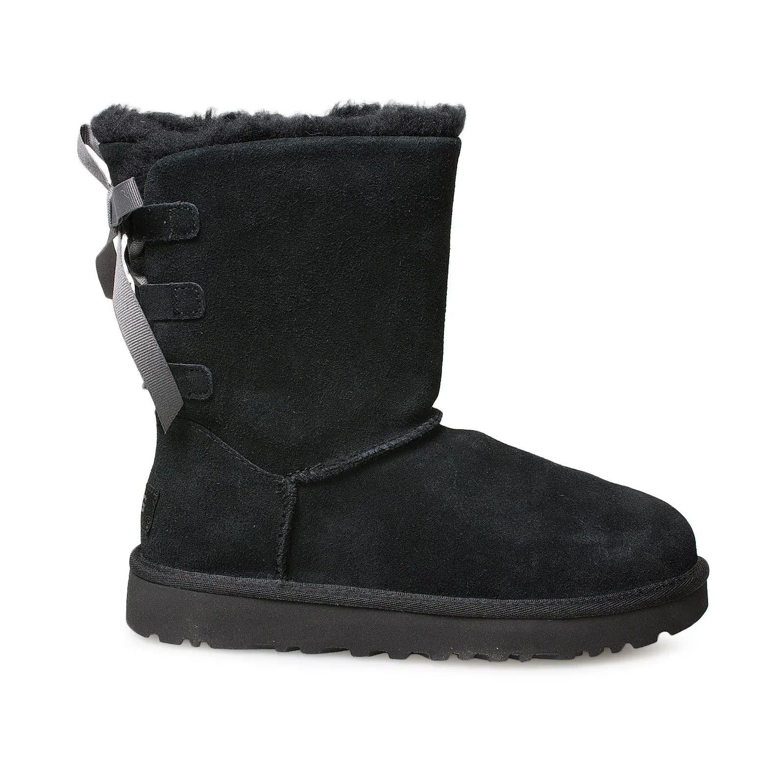 UGG Short Continuity Bow Black Boots - Women's