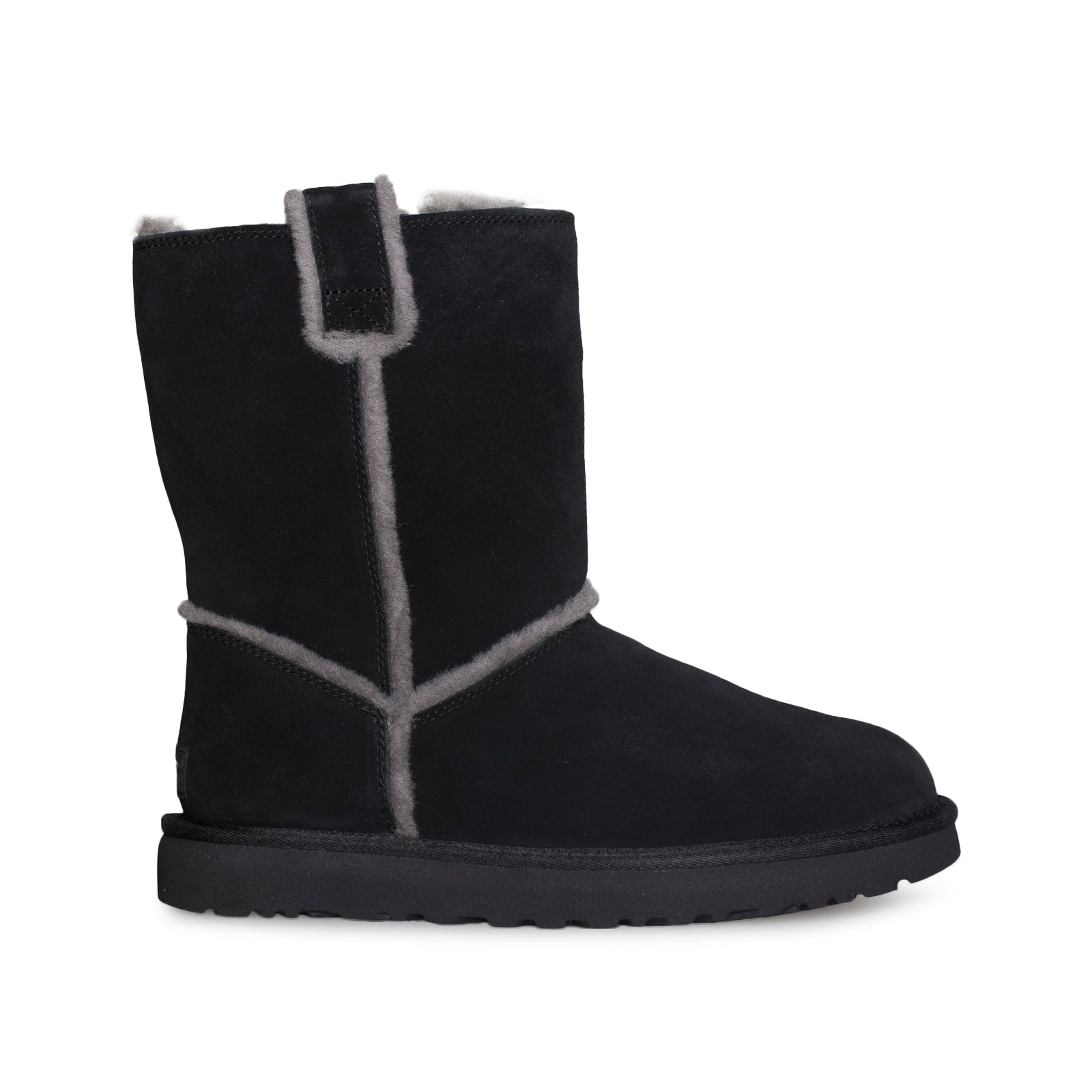 UGG Classic Short Spill Seam Black Boots - Women's