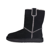 UGG Classic Short Spill Seam Black Boots - Women's