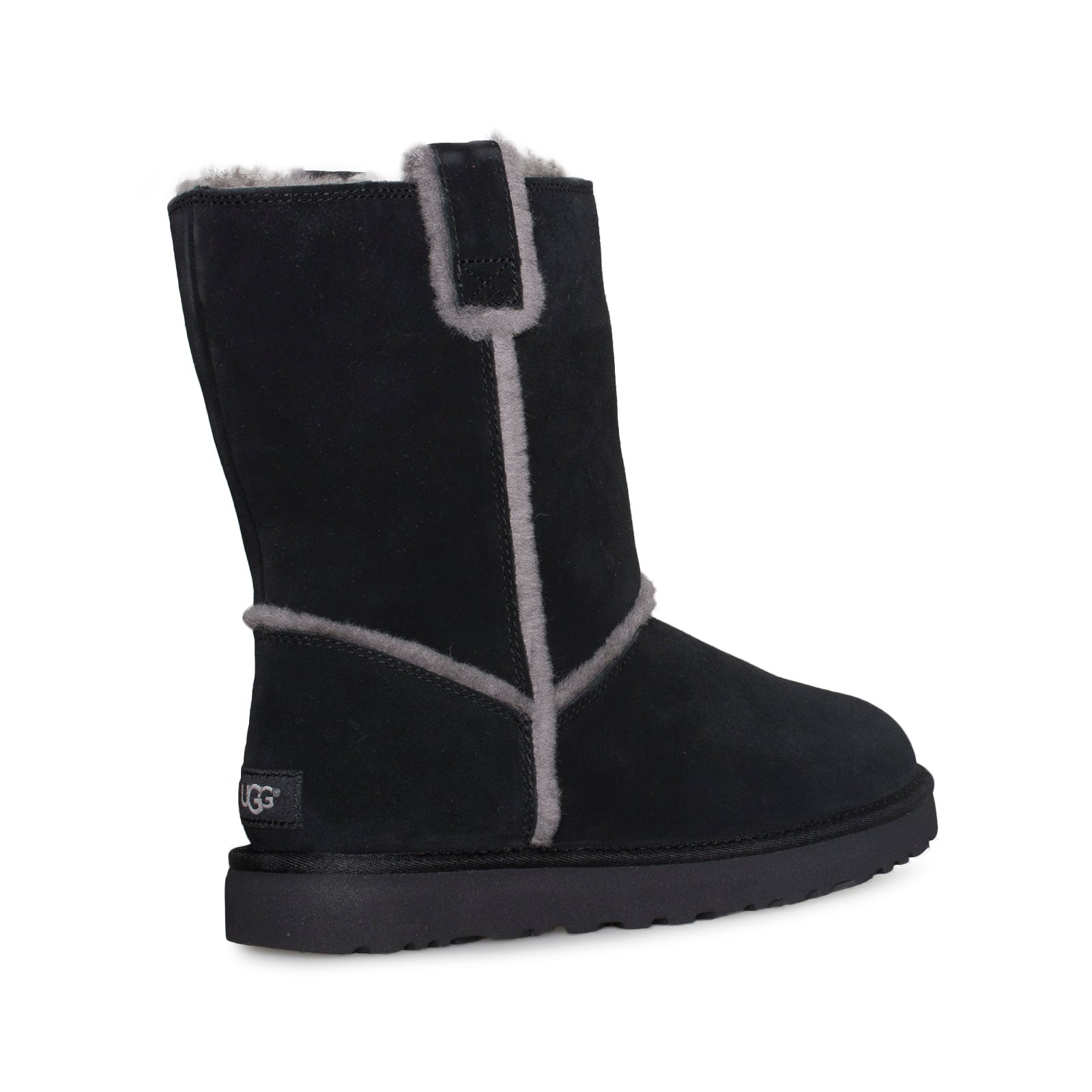 UGG Classic Short Spill Seam Black Boots - Women's