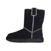 UGG Classic Short Spill Seam Black Boots - Women's