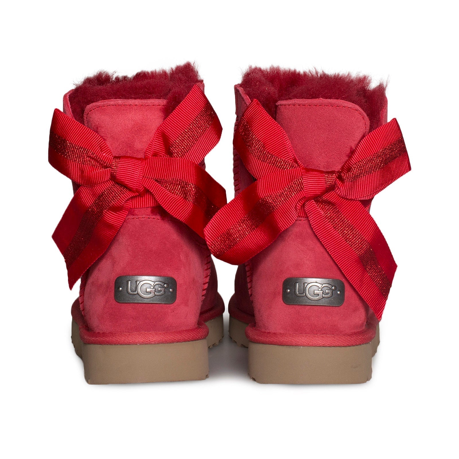 UGG Customizable Bailey Bow Mini Ribbon Red Boots - Women's