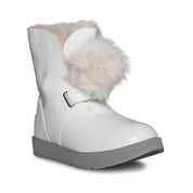 UGG Isley Patent Waterproof White Boots - Women's