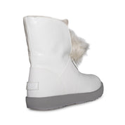 UGG Isley Patent Waterproof White Boots - Women's