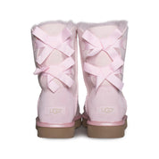 UGG Bailey Bow II Metallic Seashell Pink Boots - Women's