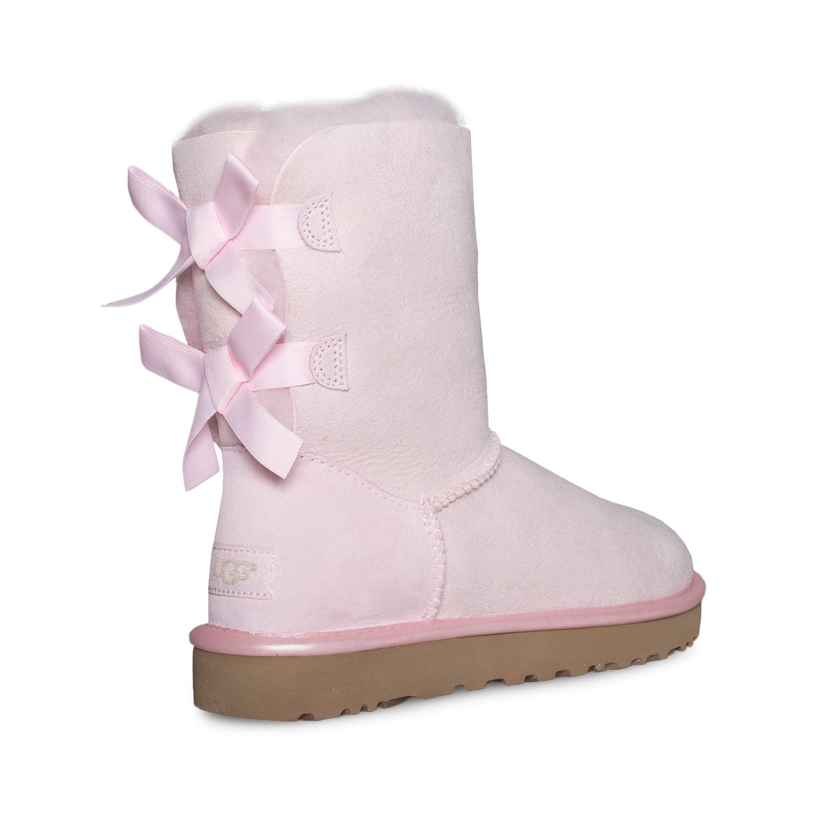 UGG Bailey Bow II Metallic Seashell Pink Boots - Women's